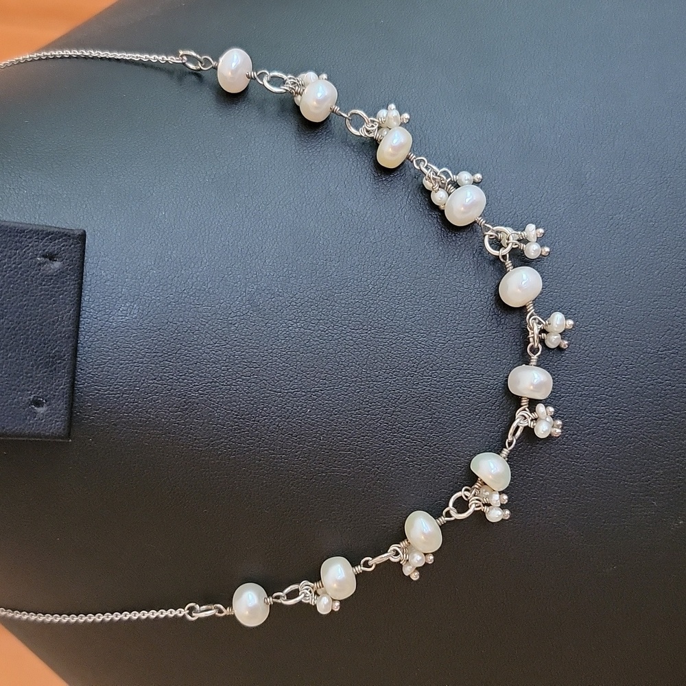 Baroni Designs Silver and Pearl Necklace
